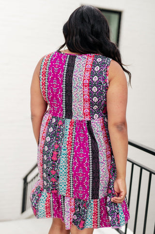 That's So Boho Mixed Print Sleeveless Dress-[option4]-[option5]-[option6]-[option7]-[option8]-Womens-Clothing-Shop