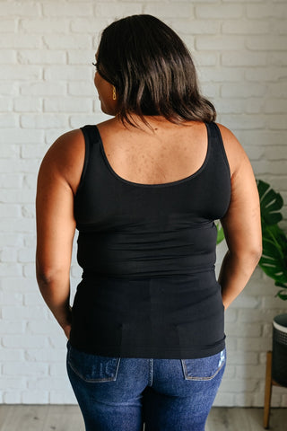 The Basics Reversible Longline Tank in Black-[option4]-[option5]-[option6]-[option7]-[option8]-Womens-Clothing-Shop