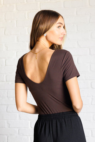 They're Not Like Us Square Neck Bodysuit in Espresso-[option4]-[option5]-[option6]-[option7]-[option8]-Womens-Clothing-Shop