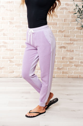 Tommy Two Tone Waffle Joggers Purple-[option4]-[option5]-[option6]-[option7]-[option8]-Womens-Clothing-Shop