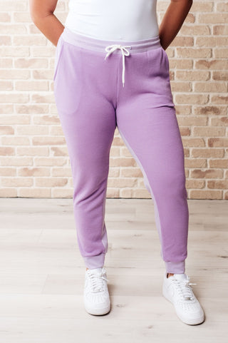 Tommy Two Tone Waffle Joggers Purple-[option4]-[option5]-[option6]-[option7]-[option8]-Womens-Clothing-Shop