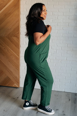 Totally Me Spaghetti Strap Jumpsuit in Dark Green-[option4]-[option5]-[option6]-[option7]-[option8]-Womens-Clothing-Shop