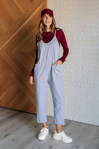 Totally Me Spaghetti Strap Jumpsuit in Heather Grey-[option4]-[option5]-[option6]-[option7]-[option8]-Womens-Clothing-Shop