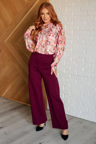 Magic Wide Leg Pants in Wine-[option4]-[option5]-[option6]-[option7]-[option8]-Womens-Clothing-Shop