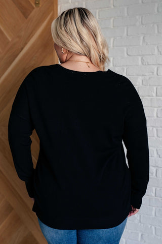 V-Neck Front Seam Sweater in Black-[option4]-[option5]-[option6]-[option7]-[option8]-Womens-Clothing-Shop