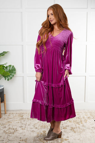 Velvet Flamenco Maxi Dress-[option4]-[option5]-[option6]-[option7]-[option8]-Womens-Clothing-Shop