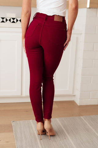 Wanda High Rise Control Top Skinny Jeans Scarlet-[option4]-[option5]-[option6]-[option7]-[option8]-Womens-Clothing-Shop