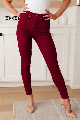 Wanda High Rise Control Top Skinny Jeans Scarlet-[option4]-[option5]-[option6]-[option7]-[option8]-Womens-Clothing-Shop