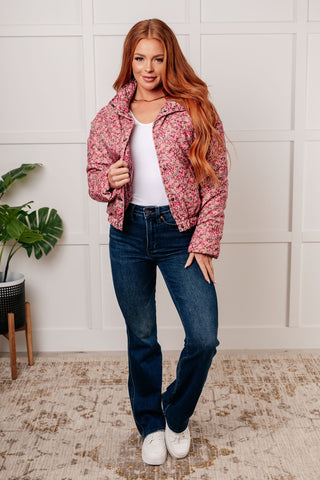 Wish Me Well Floral Printed Puffer Jacket in Rose Multi-[option4]-[option5]-[option6]-[option7]-[option8]-Womens-Clothing-Shop