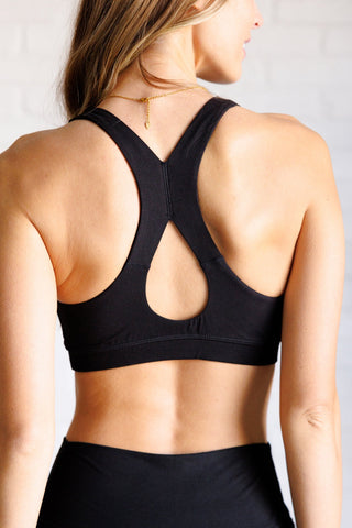 Working Out My Ego Cross Back Sports Bra in Black-[option4]-[option5]-[option6]-[option7]-[option8]-Womens-Clothing-Shop