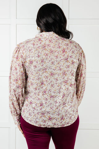 You and I Connect Floral Button Up Blouse-[option4]-[option5]-[option6]-[option7]-[option8]-Womens-Clothing-Shop