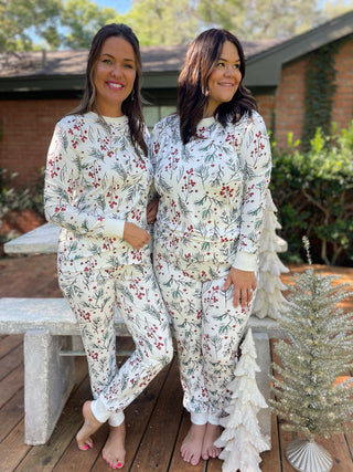 PREORDER: Holly Berry Pajama Pants Set-[option4]-[option5]-[option6]-[option7]-[option8]-Womens-Clothing-Shop