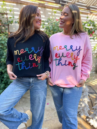 PREORDER: Merry Everything Tinsel Sweatshirt in Two Colors-[option4]-[option5]-[option6]-[option7]-[option8]-Womens-Clothing-Shop