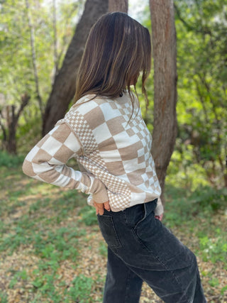 PREORDER: All Checkered Out Sweater in Four Colors-[option4]-[option5]-[option6]-[option7]-[option8]-Womens-Clothing-Shop