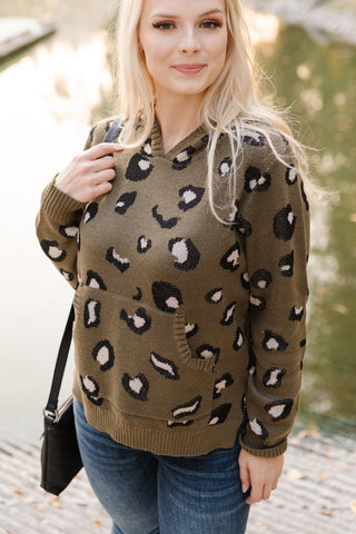 Whole Situation Leopard Sweater In Olive-[option4]-[option5]-[option6]-[option7]-[option8]-Womens-Clothing-Shop