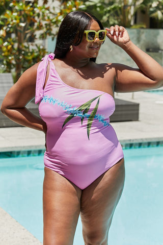 Vacay Mode One Shoulder Swimsuit in Carnation Pink-[option4]-[option5]-[option6]-[option7]-[option8]-Womens-Clothing-Shop