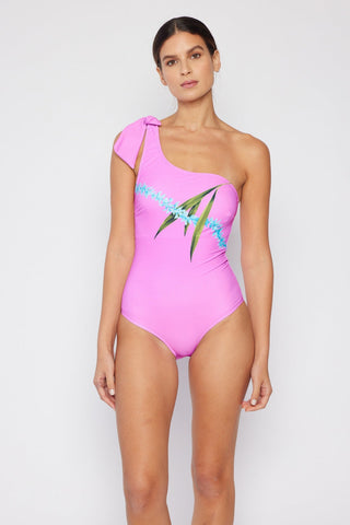 Vacay Mode One Shoulder Swimsuit in Carnation Pink-[option4]-[option5]-[option6]-[option7]-[option8]-Womens-Clothing-Shop