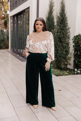 Velvet Elvis Wide Leg Velvet Pants-[option4]-[option5]-[option6]-[option7]-[option8]-Womens-Clothing-Shop