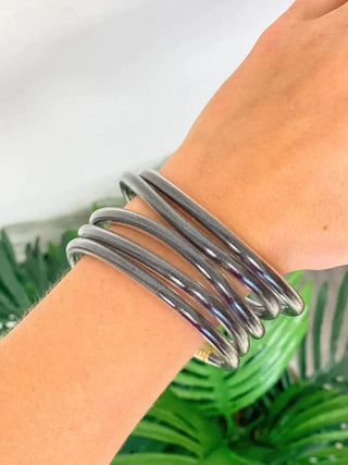 PREORDER: Shimmer Tube Bracelets in Black-OS-[option4]-[option5]-[option6]-[option7]-[option8]-Womens-Clothing-Shop