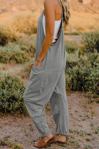 Double Take V-Neck Sleeveless Jumpsuit with Pockets-[option4]-[option5]-[option6]-[option7]-[option8]-Womens-Clothing-Shop