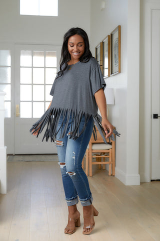 Blake Fringe Hem Top-[option4]-[option5]-[option6]-[option7]-[option8]-Womens-Clothing-Shop