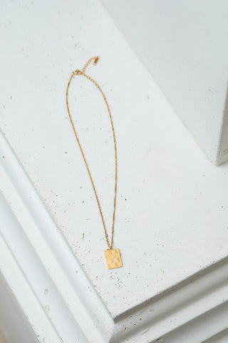 Checkered Pendant Necklace-OS-[option4]-[option5]-[option6]-[option7]-[option8]-Womens-Clothing-Shop