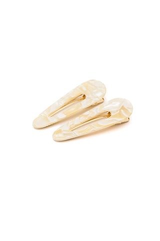 2 Pack Teardrop Hair Clip in Gold Shell-OS-[option4]-[option5]-[option6]-[option7]-[option8]-Womens-Clothing-Shop