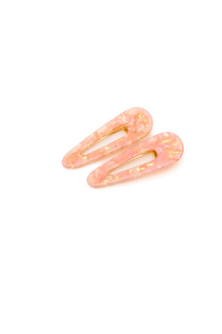 2 Pack Teardrop Hair Clip in Pink Shell-OS-[option4]-[option5]-[option6]-[option7]-[option8]-Womens-Clothing-Shop