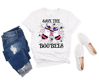 PREORDER: Save The Boo Bees Tee In Ash-[option4]-[option5]-[option6]-[option7]-[option8]-Womens-Clothing-Shop