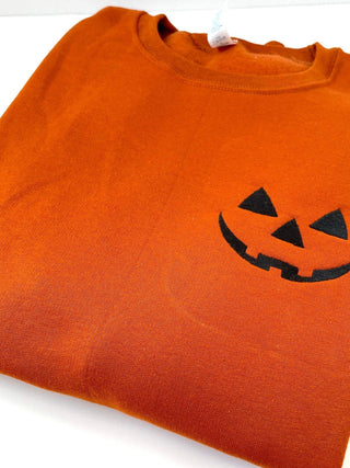 PREORDER: Jack O' Lantern Embroidered Sweatshirt in Two Colors-[option4]-[option5]-[option6]-[option7]-[option8]-Womens-Clothing-Shop