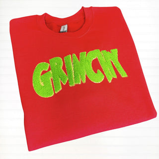 PREORDER: Green Guy Chenille Patch Sweatshirt in Three Colors-[option4]-[option5]-[option6]-[option7]-[option8]-Womens-Clothing-Shop