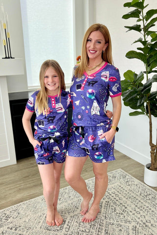 PREORDER: Matching Short Pajamas in Assorted Prints-[option4]-[option5]-[option6]-[option7]-[option8]-Womens-Clothing-Shop