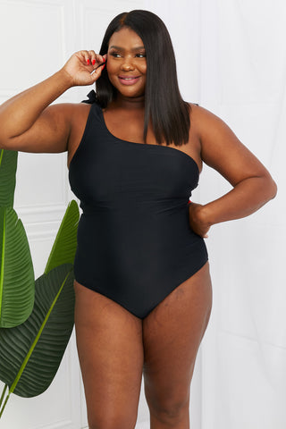 Deep End One-Shoulder One-Piece Swimsuit in Black-[option4]-[option5]-[option6]-[option7]-[option8]-Womens-Clothing-Shop