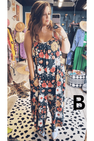 PREORDER: Relaxed Fit Jumpsuit in Assorted Prints-[option4]-[option5]-[option6]-[option7]-[option8]-Womens-Clothing-Shop