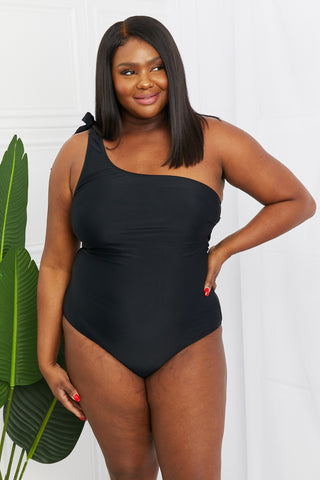 Deep End One-Shoulder One-Piece Swimsuit in Black-Black-S-[option4]-[option5]-[option6]-[option7]-[option8]-Womens-Clothing-Shop