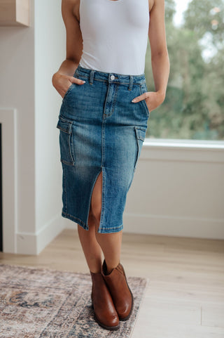 Always Be There Cargo Denim Skirt-[option4]-[option5]-[option6]-[option7]-[option8]-Womens-Clothing-Shop