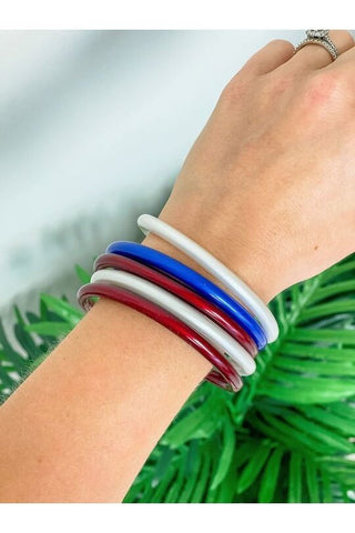 PREORDER: Americana Jelly Bangle Set of 5-OS-[option4]-[option5]-[option6]-[option7]-[option8]-Womens-Clothing-Shop