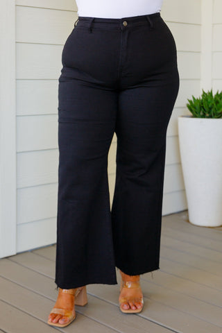 August High Rise Wide Leg Crop Jeans in Black-[option4]-[option5]-[option6]-[option7]-[option8]-Womens-Clothing-Shop