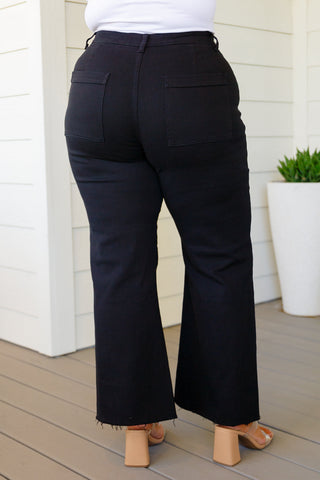 August High Rise Wide Leg Crop Jeans in Black-[option4]-[option5]-[option6]-[option7]-[option8]-Womens-Clothing-Shop