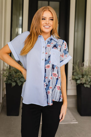 Best Of Both Worlds Button Down Top-[option4]-[option5]-[option6]-[option7]-[option8]-Womens-Clothing-Shop