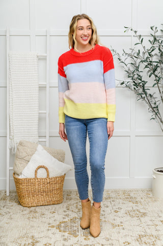 Bright Striped Knit Sweater-[option4]-[option5]-[option6]-[option7]-[option8]-Womens-Clothing-Shop