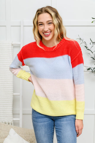 Bright Striped Knit Sweater-[option4]-[option5]-[option6]-[option7]-[option8]-Womens-Clothing-Shop