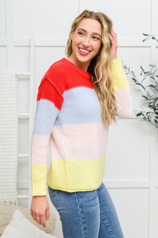 Bright Striped Knit Sweater-[option4]-[option5]-[option6]-[option7]-[option8]-Womens-Clothing-Shop