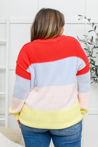 Bright Striped Knit Sweater-[option4]-[option5]-[option6]-[option7]-[option8]-Womens-Clothing-Shop