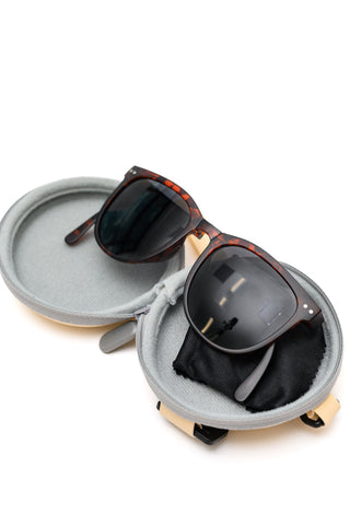 Collapsible Girlfriend Sunnies & Case in Tortoise Shell-OS-[option4]-[option5]-[option6]-[option7]-[option8]-Womens-Clothing-Shop