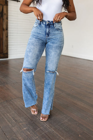 Carter High Rise Slit Hem Straight Jeans-[option4]-[option5]-[option6]-[option7]-[option8]-Womens-Clothing-Shop