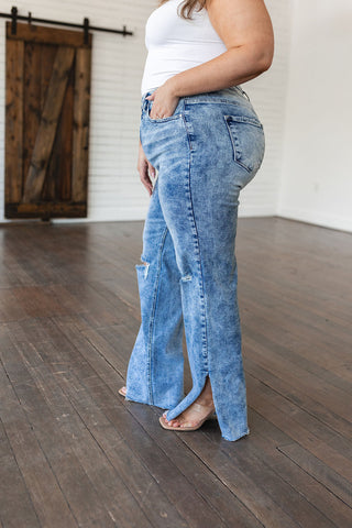 Carter High Rise Slit Hem Straight Jeans-[option4]-[option5]-[option6]-[option7]-[option8]-Womens-Clothing-Shop