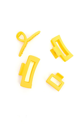 Claw Clip Set of 4 in Lemon-OS-[option4]-[option5]-[option6]-[option7]-[option8]-Womens-Clothing-Shop