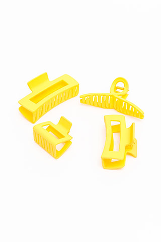 Claw Clip Set of 4 in Lemon-OS-[option4]-[option5]-[option6]-[option7]-[option8]-Womens-Clothing-Shop