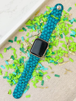 PREORDER: Clover Printed Silicone Smart Watch Band-[option4]-[option5]-[option6]-[option7]-[option8]-Womens-Clothing-Shop